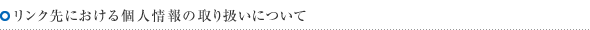 リンク先における個人情報の取り扱いについて